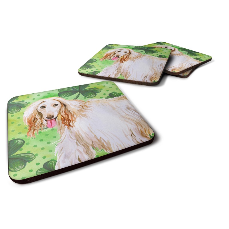 Afghan Hound St Patrick's Foam Coaster  BB9876FC
