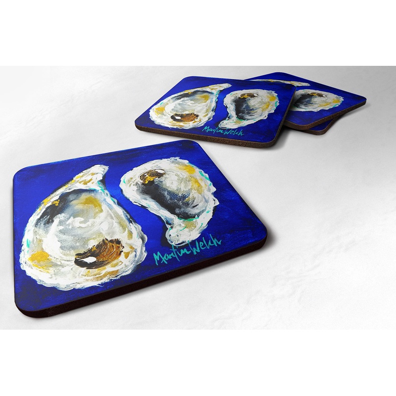 Oyster I Hear You Coasters - Set of 4 Lightweight Foam, Absorbent Drink Coasters