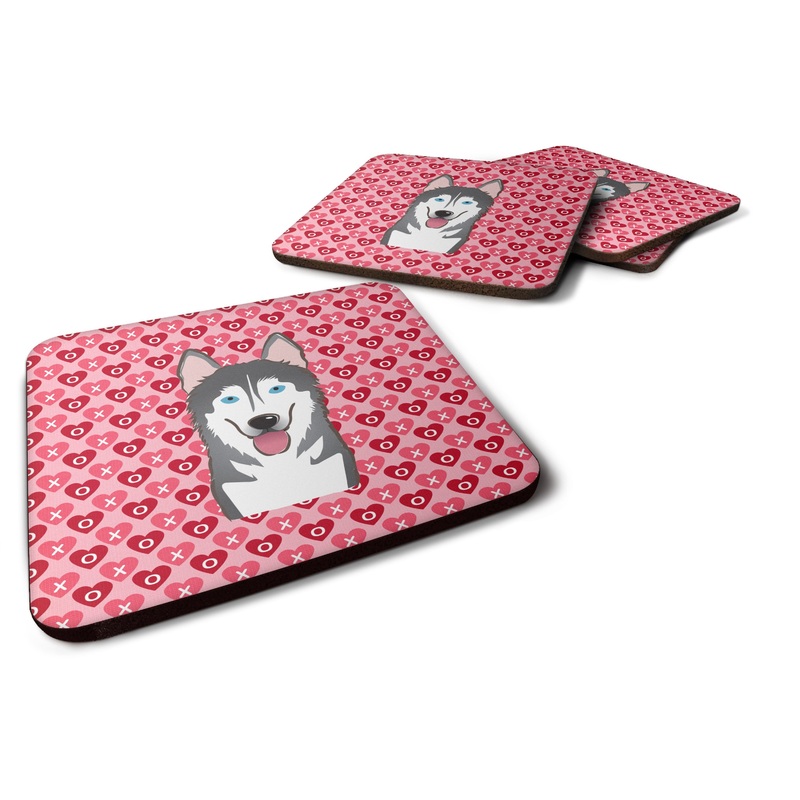 Alaskan Malamute Hearts Foam Coaster  BB5288FC