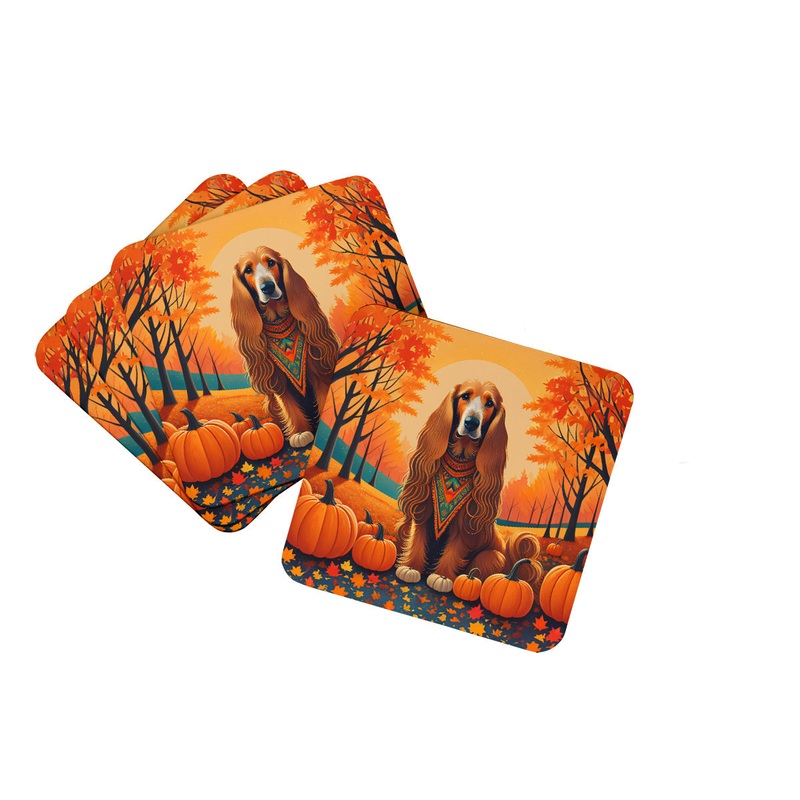 Afghan Hound Fall Foam Coaster