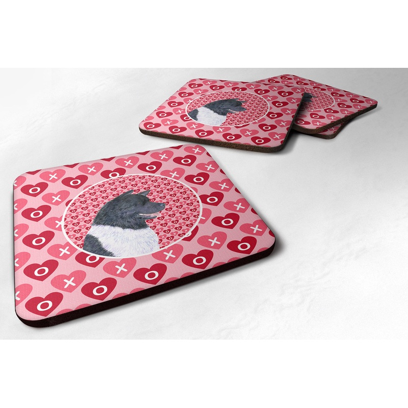 Akita  Coasters - Set of 4 Lightweight Foam, Absorbent Drink Coasters