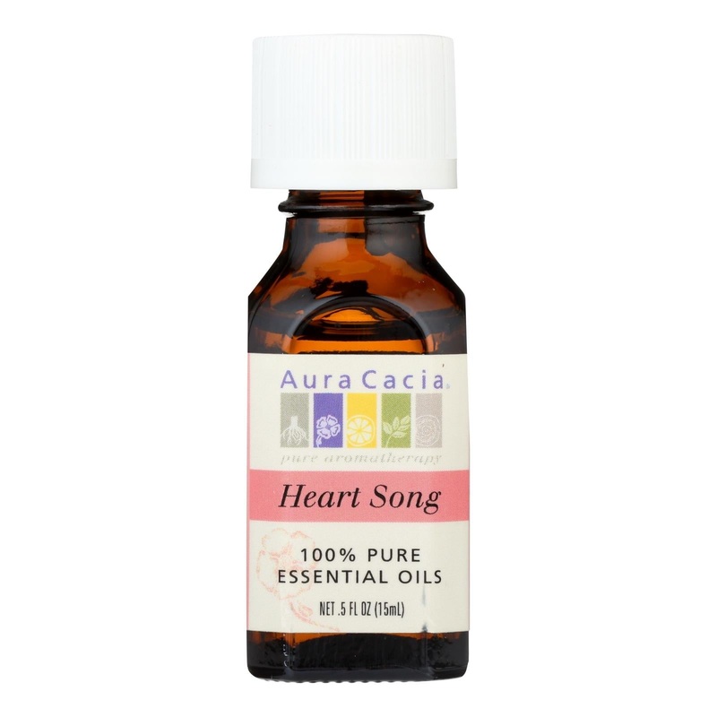 Aura Cacia Heart Song Pure Essential Oil 0.5 Fl Oz