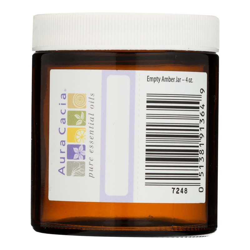 Aura Cacia Writable Amber Glass Bottle for Essential Oils - 4 Oz