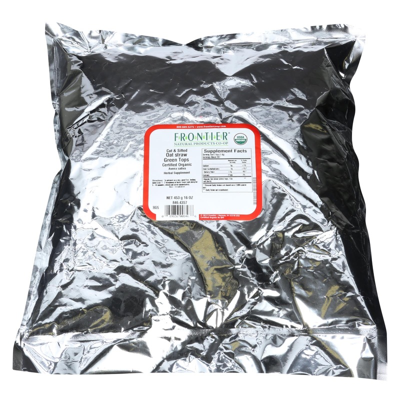 Frontier Herb Cut and Sifted Organic Oatstraw Green Tops | 1lb