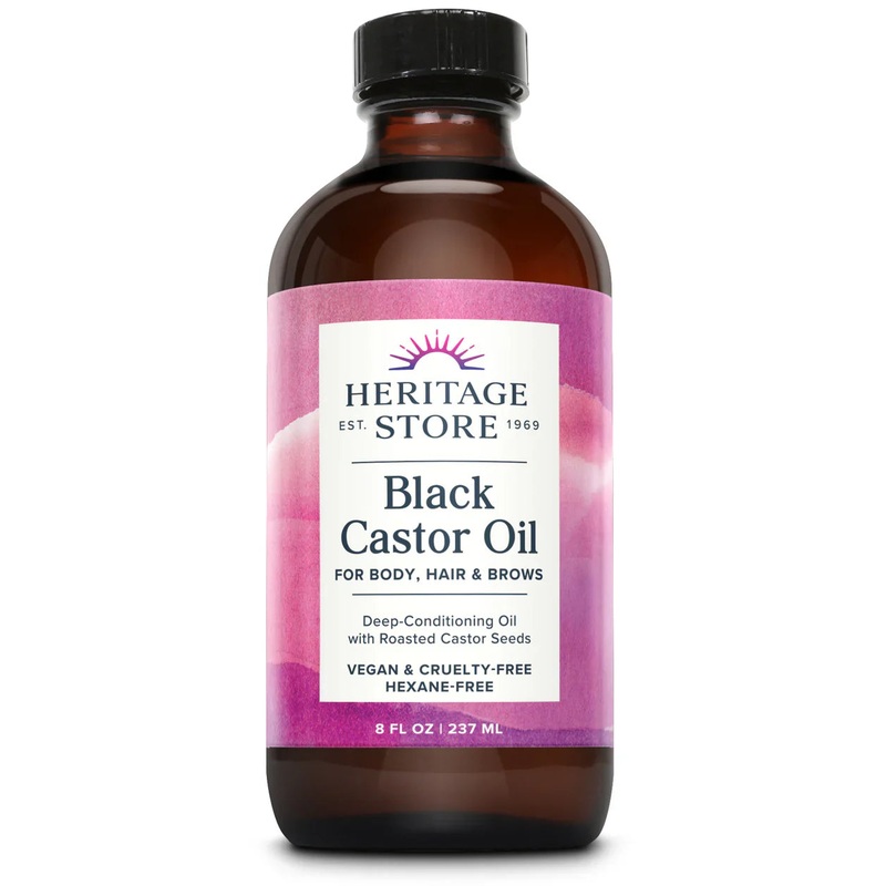 Heritage Store Cold Pressed Black Castor Oil - 8 Fl Oz.