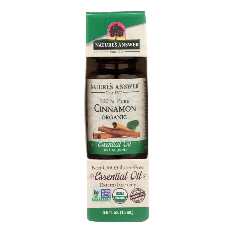 Nature's Answer Organic Cinnamon Essential Oil, 0.5 Oz