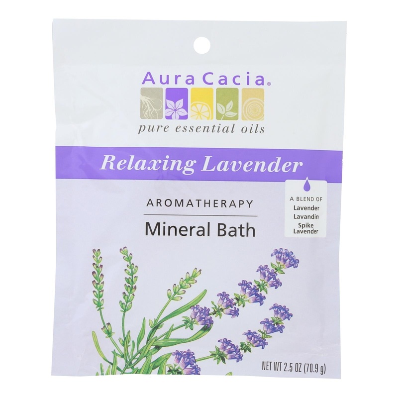 Aura Cacia Aromatherapy Mineral Bath: Lavender Harvest, 2.5 Oz (Pack of 6)
