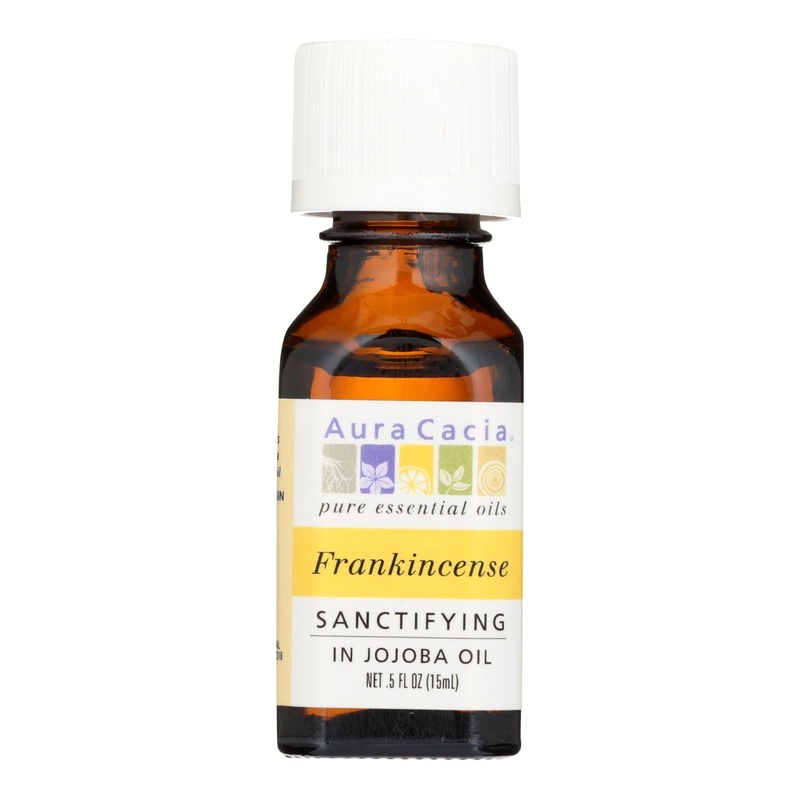 Aura Cacia Frankincense in Jojoba Oil (Pack of 0.5 Oz.)