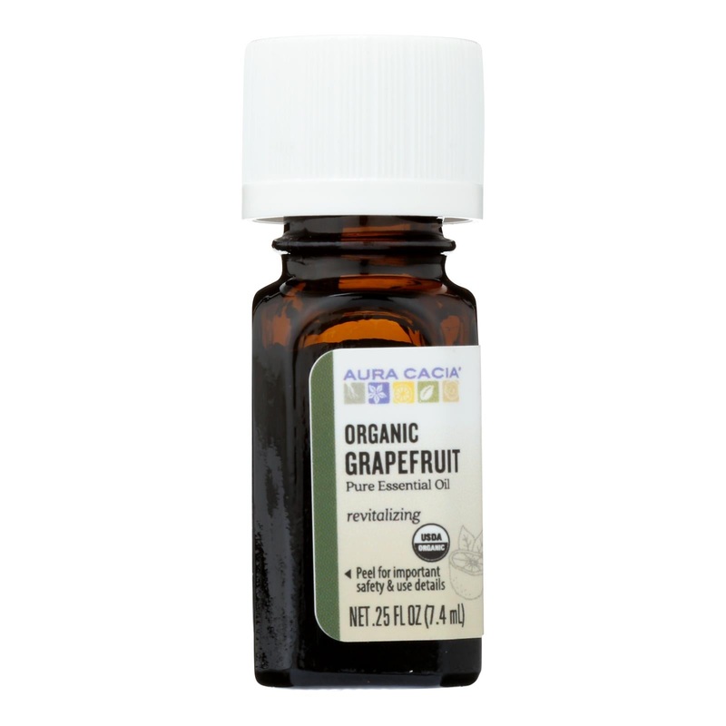 Aura Cacia Organic Grapefruit Essential Oil .25 Oz