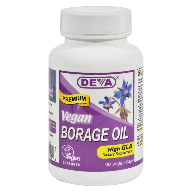Deva Vegan Borage Oil 500mg Capsules -  (90 caps)  Powerful Vegan Supplement