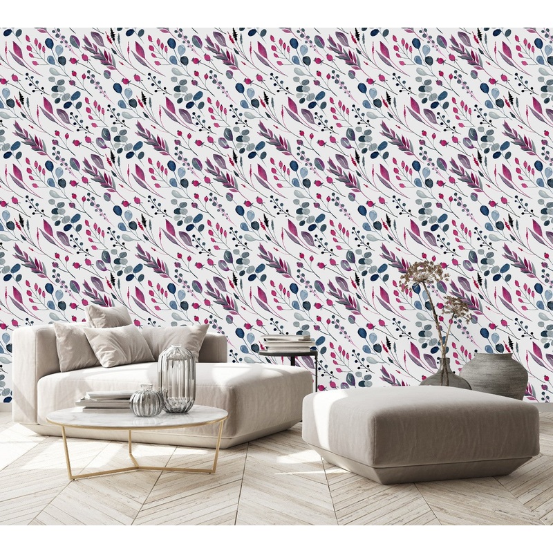 Elegant Multicolored Leaves Wallpaper Tasteful