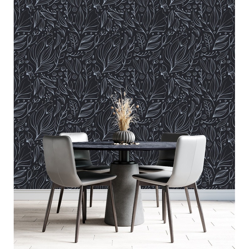Leaves Contours Wallpaper