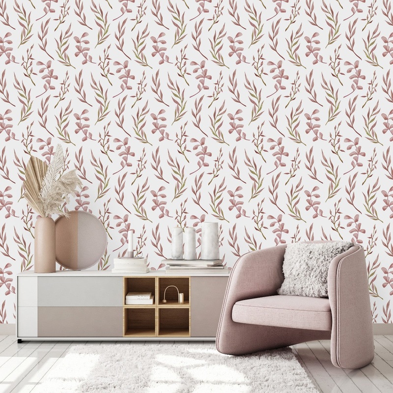 Pink Herbal Wallpaper