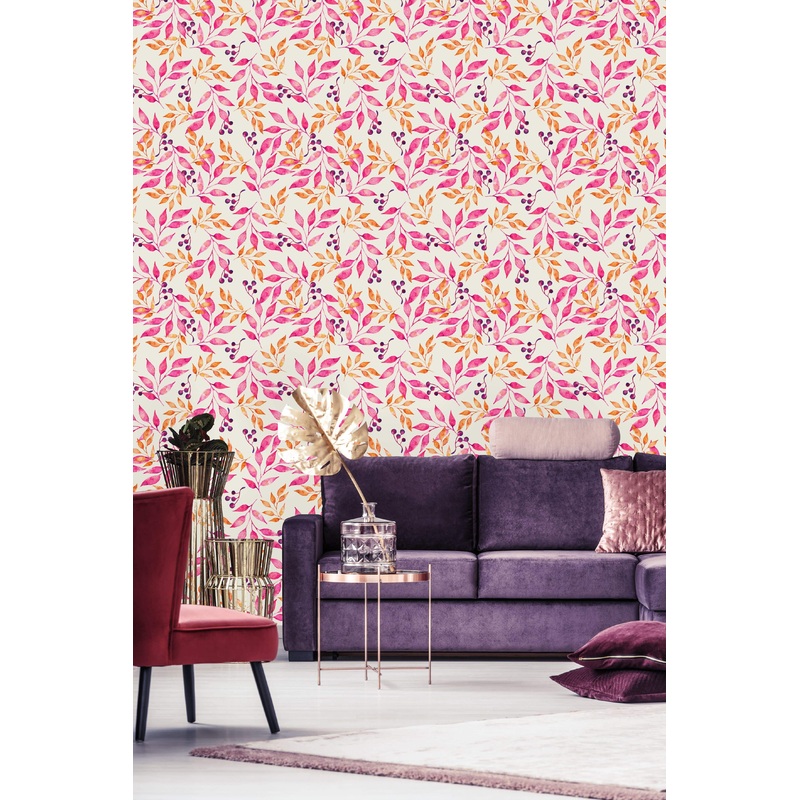 Pink Leaves Wallpaper