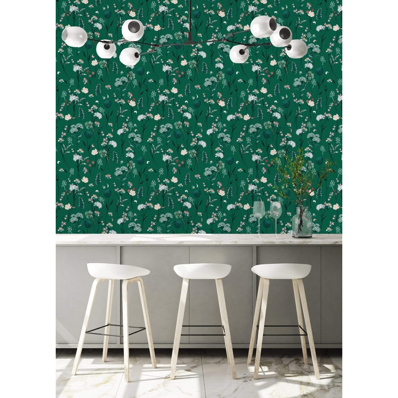 Vintage Botanical Flowers Wallpaper