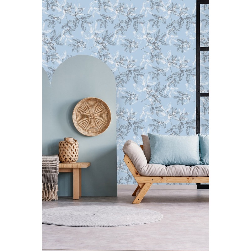 Contemporary Leaves Wallpaper Fashionable