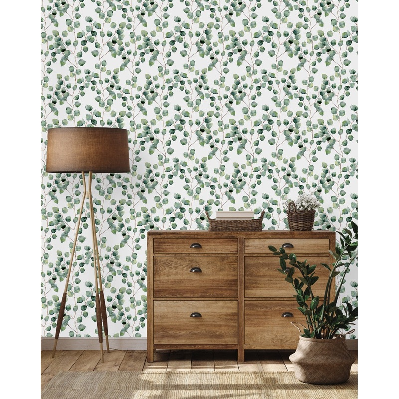 Contemporary Poplar Leaves Wallpaper Vogue