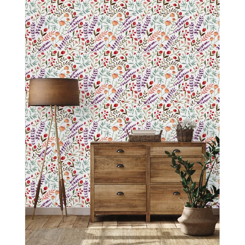 Elegant Botanical Plants Wallpaper Tasteful