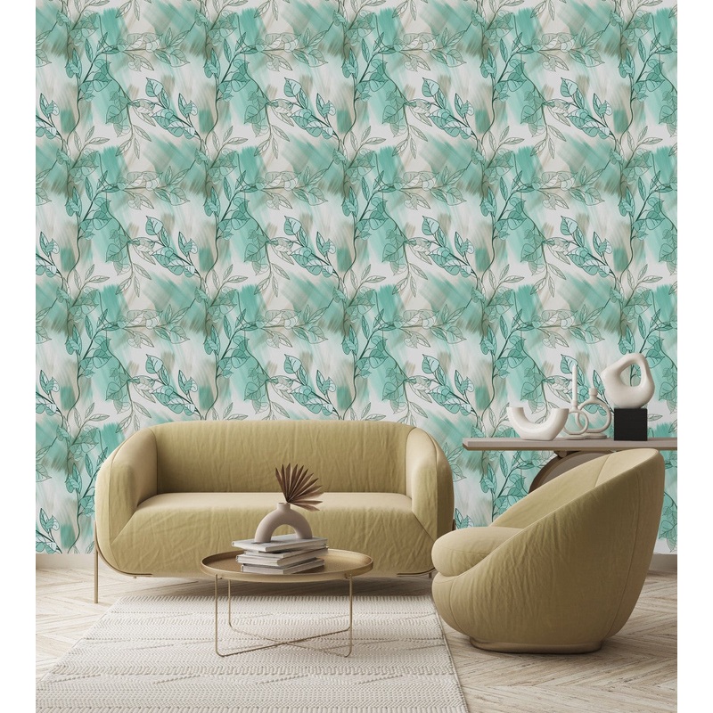 Elegant Green Leaves Wallpaper Smart Select