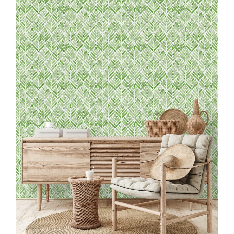 Green Botanical Leaves Wallpaper