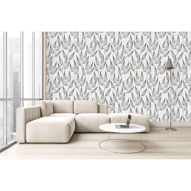 Leaves Contour Wallpaper