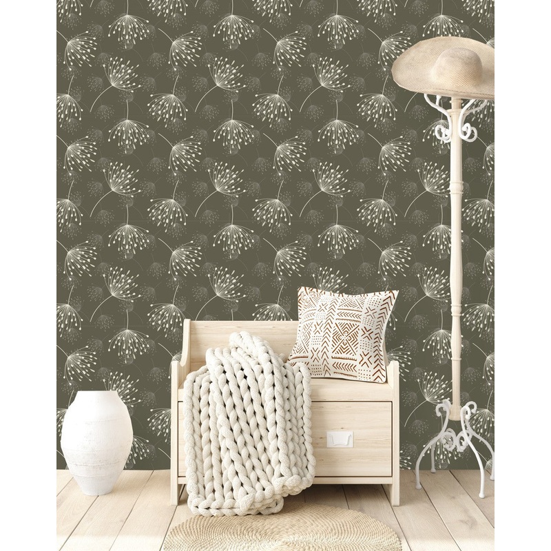 Stylish Brown Botanical Wallpaper Tasteful
