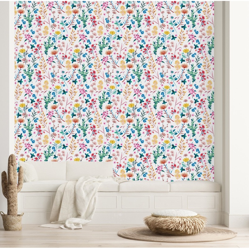 Voguish Wildflowers Wallpaper Smart Quality