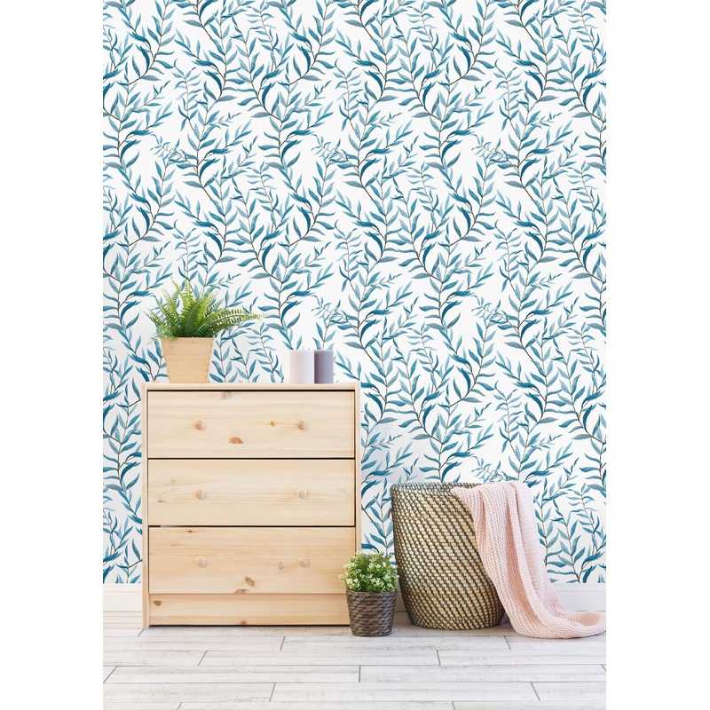 Watercolor Style Leaves Wallpaper