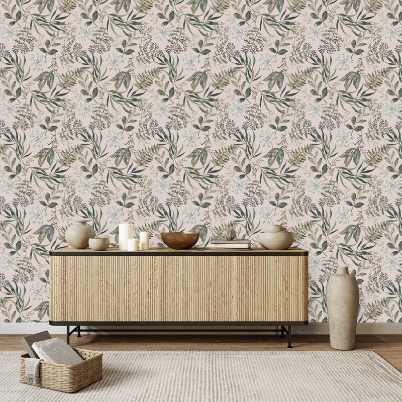 Contemporary Botanical Wallpaper Chic