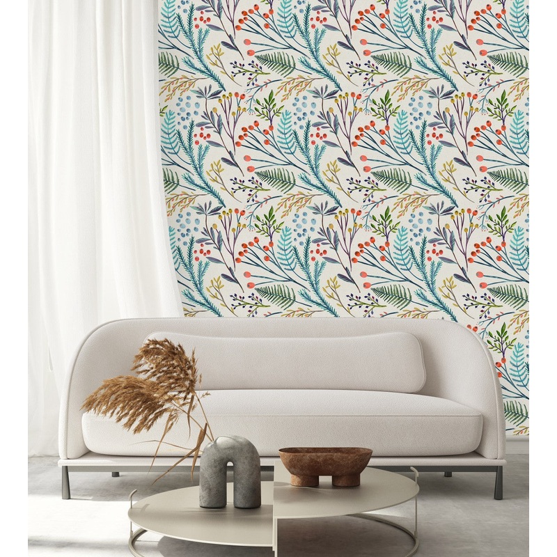 Elegant Multicolored Berries Wallpaper Chic